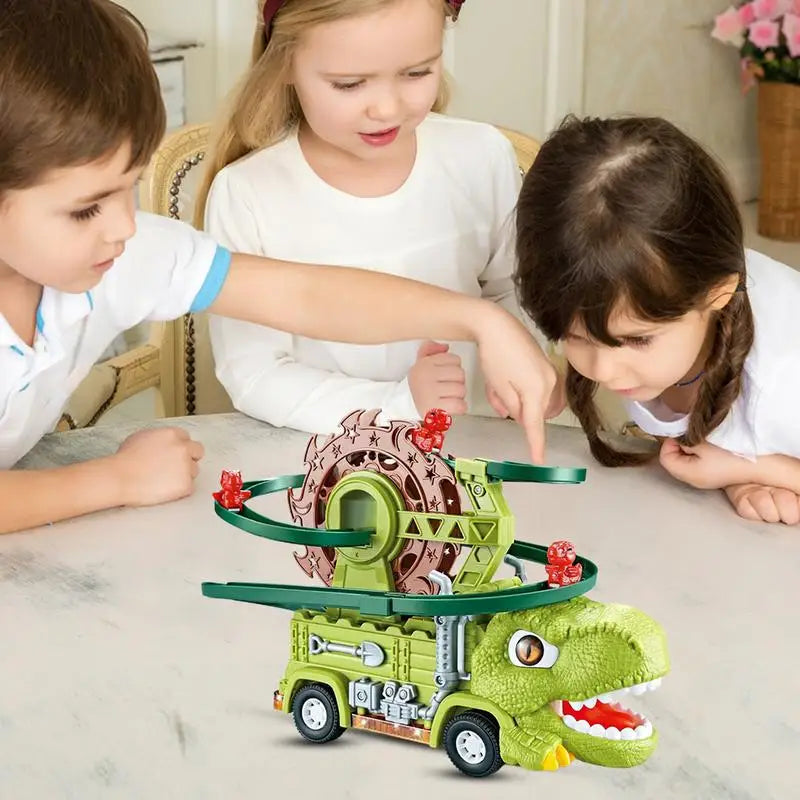 Klettern und Flitzen mit Dinosauriern! - Dino-Truck mit Rennbahn