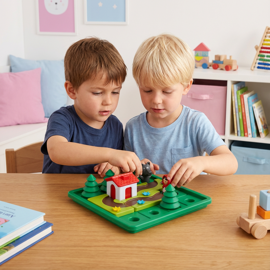 Montessori Rotkäpchen Puzzle und Geschicklichkeitsspiel