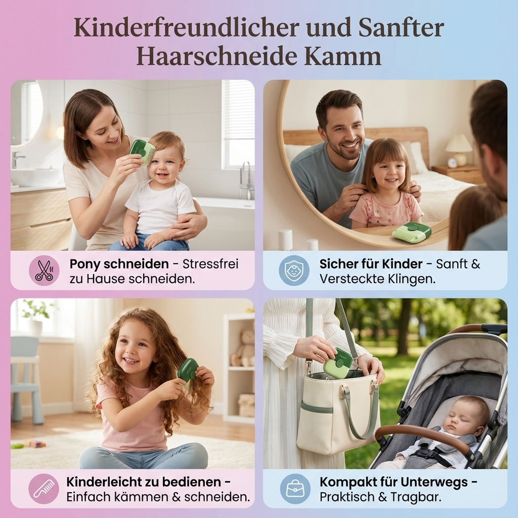 Kinderfreundlicher und Sanfter Haarschneide Kamm