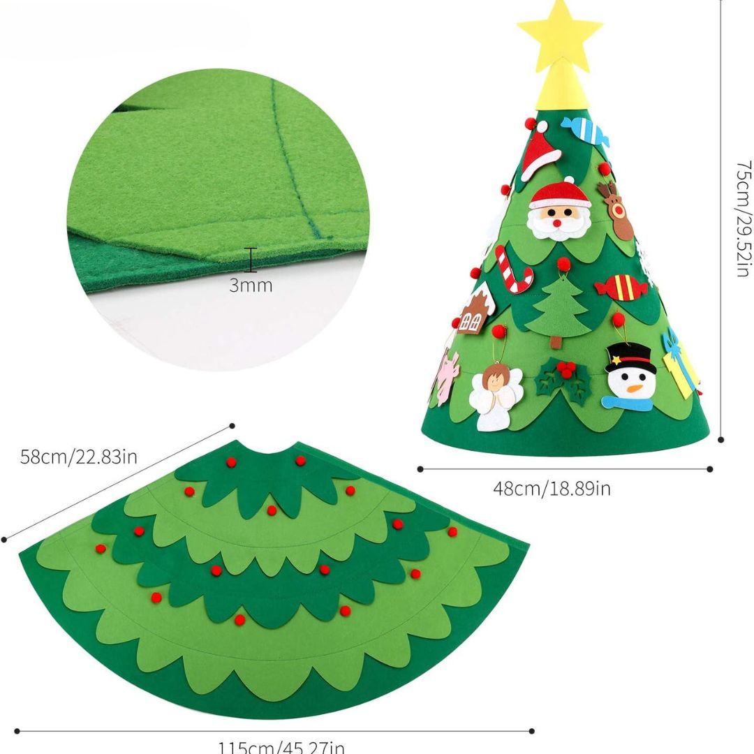 Montessori 3D Filz Weihnachtsbaum