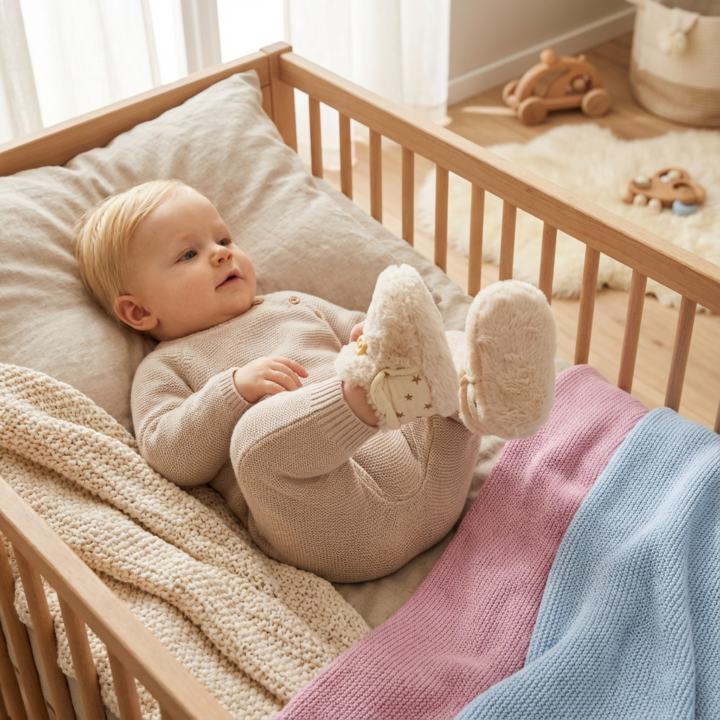 Flauschige Sockenschuhe für Babys