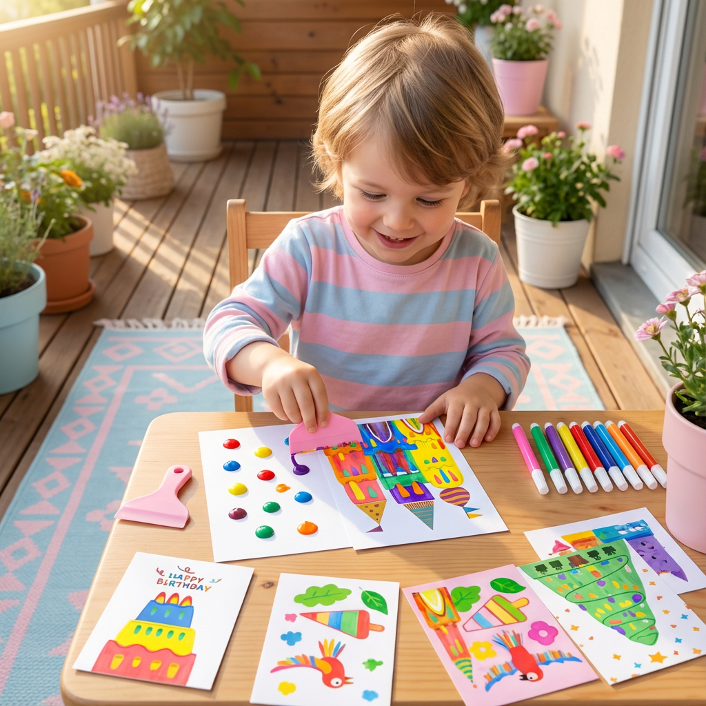 Kreatives Regenbogen Farben Schmierkunst Set