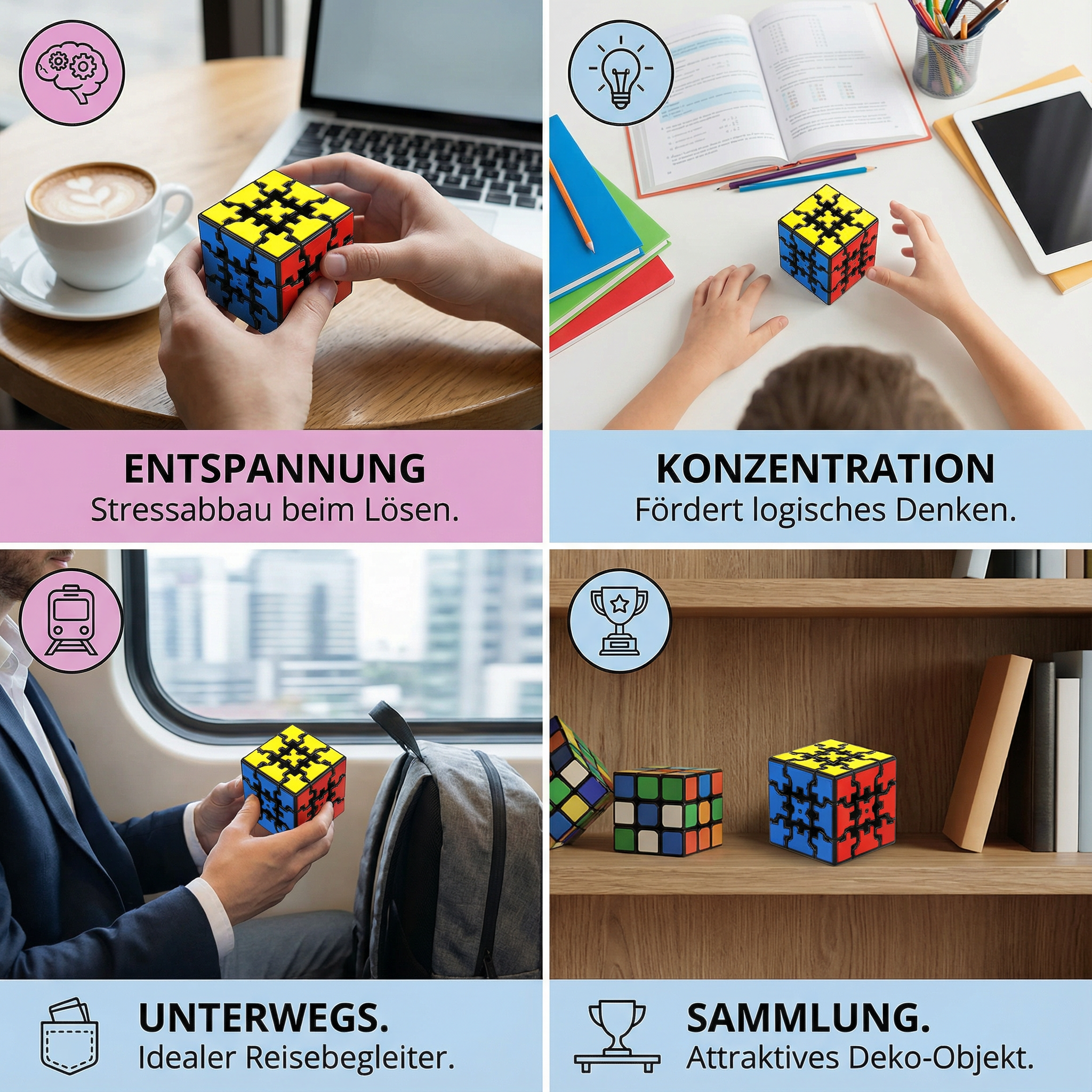 Zahnrad-Zauberwürfel 3×3×3 – Mechanisches Logikspiel