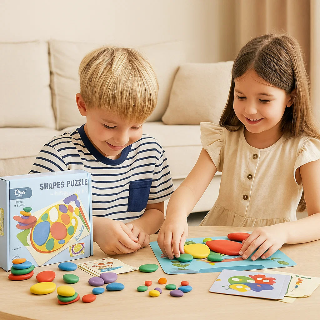 Pädagogisches Montessori Farben und Formen Puzzle und Rätsel Set