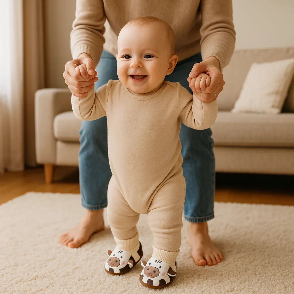 Kuschelweiche Baby-Socken-Schuhe – Warm, Rutschfest & Bequem