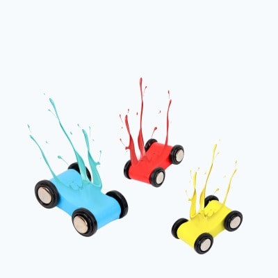 Klassischer Rennspaß - Auto-Rampen-Rennbahn